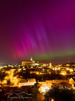 Mikulov a polární záře